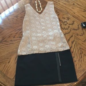 Banana Republic cream dressy top.